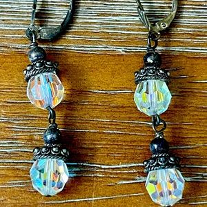 Handmade Crystal Jeweled 2-tier Earrings